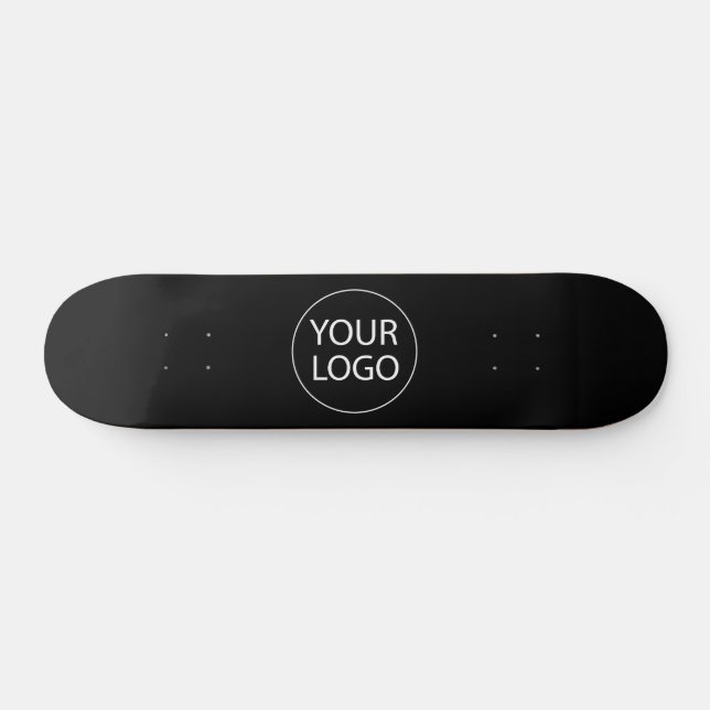 Skateboard Ajouter votre logo d'entreprise noir (Horz)