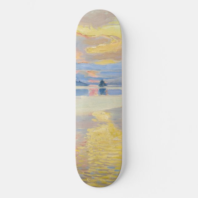 Skateboard Akseli Gallen-Kallela - Coucher de soleil sur le l (Recto)