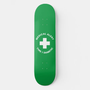 Skateboard Alerte Médicale personnalisée Cadeau Diabétique Ve
