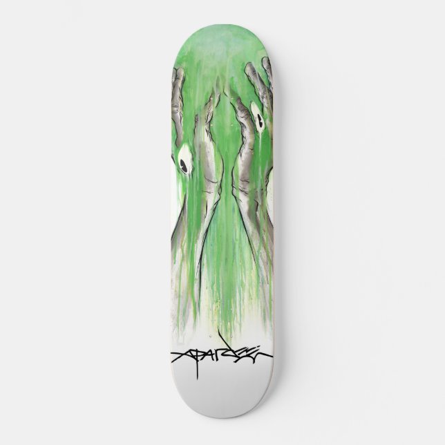 Skateboard Alex Pardee "Lazyface toxique " (Recto)