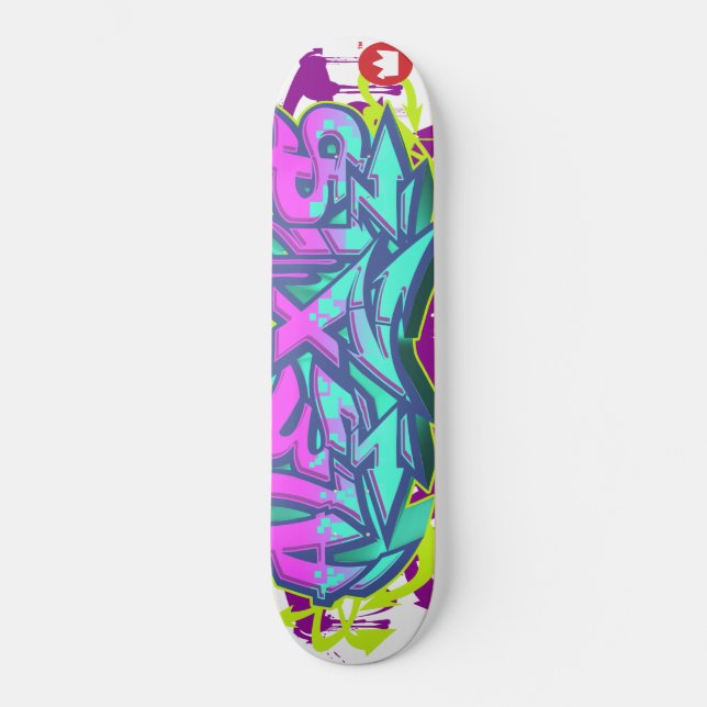 Skateboard Alexis nommé dans le graffiti (Recto)