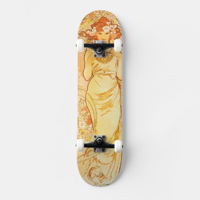 Skateboard Alfons vintage M. Mucha (Recto)