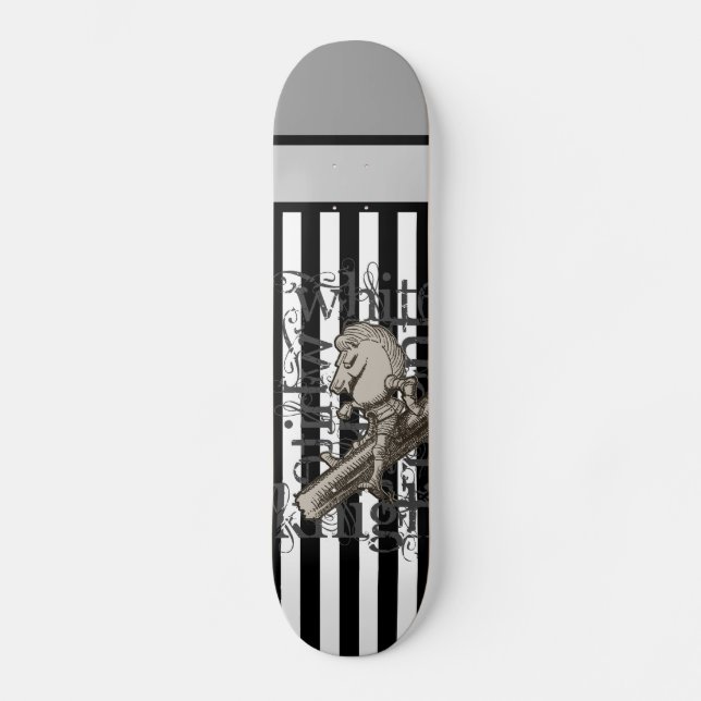 Skateboard Alice dans la grunge de chevalier blanc du pays (Recto)