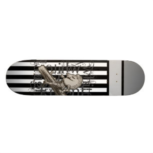 Skateboard Alice dans la grunge de chevalier blanc du pays