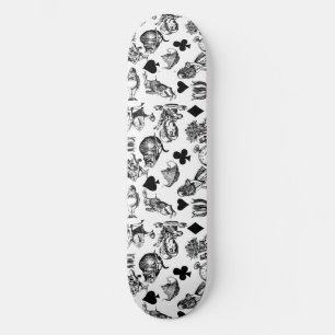 Skateboard Alice White Rabbit Wonderland Classic