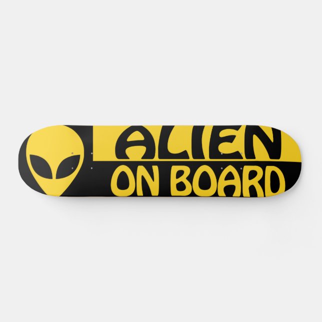 SKATEBOARD ALIEN À BORD (Horz)