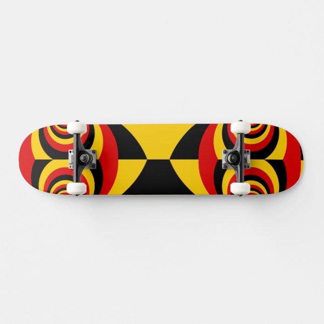 Skateboard Allemagne Couleurs du drapeau national étonnant aj (Horz)