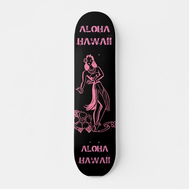 Skateboard Aloha Girl (Devant)