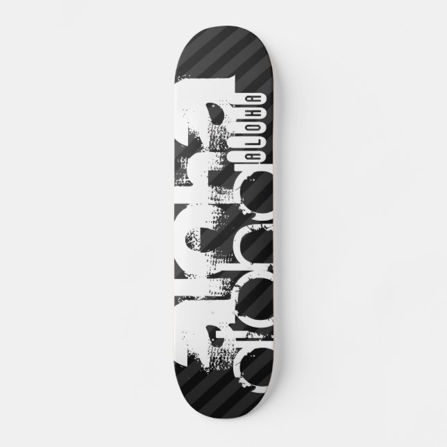 Skateboard Aloha ; Gris Noir & Sombre (Recto)
