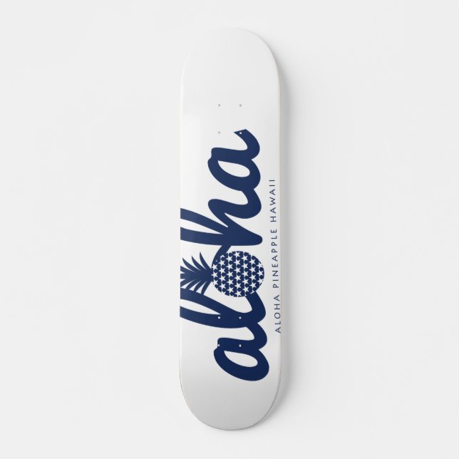 Skateboard Aloha pineapple LogoColor-Navy (Devant)