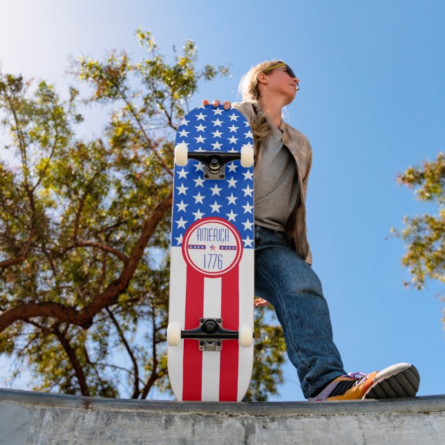 Skateboard Américain 1776 patriotique (Extérieur 1)
