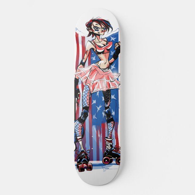 Skateboard American Rollergirl (Recto)