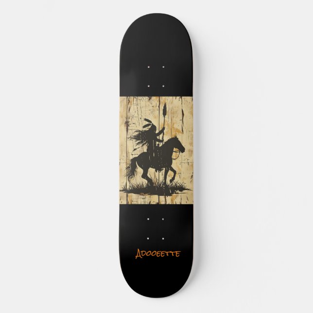 Skateboard amérindien personnalisé (Recto)