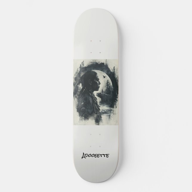 Skateboard amérindien personnalisé (Recto)