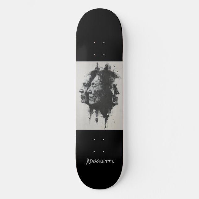 Skateboard amérindien personnalisé (Recto)