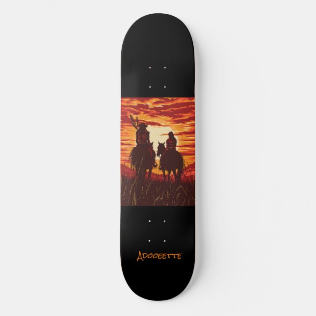 Skateboard amérindien personnalisé (Recto)