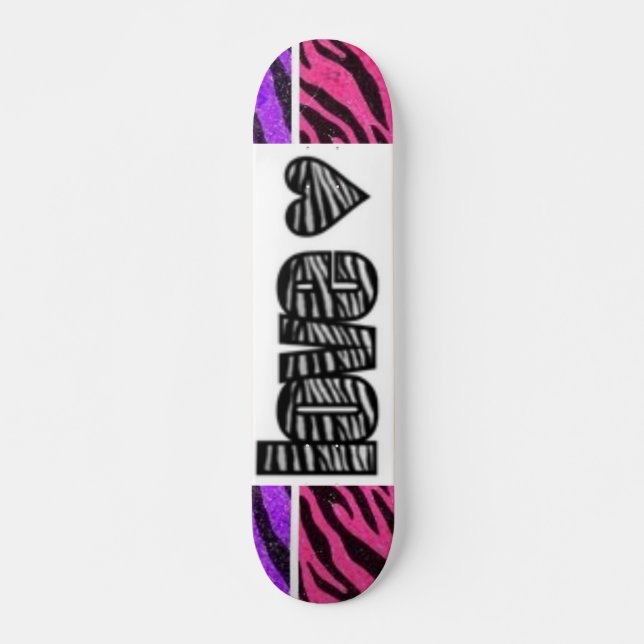 Skateboard Amour de zèbre (Devant)