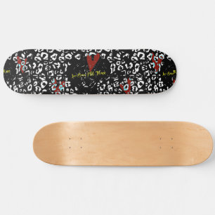 Skateboard Amour Porte Toutes Les Choses Cheetah Écriture Chr