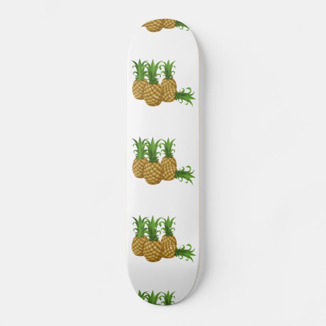 Skateboard Ananas Glitch Food (Recto)