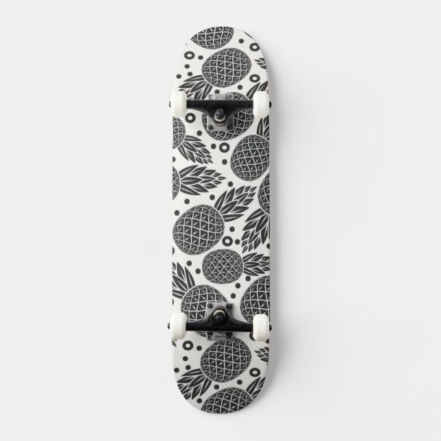 Skateboard Ananas monochromes (Recto)