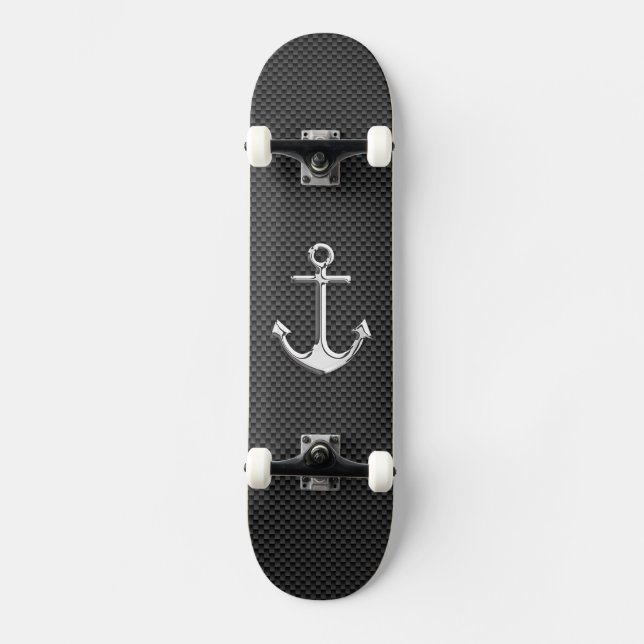 Skateboard Ancre de chrome sur la fibre de carbone (Recto)
