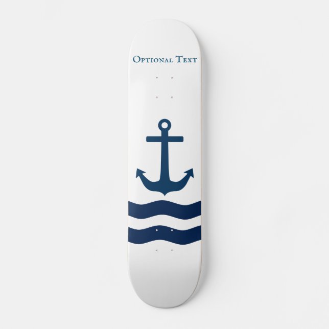 Skateboard Ancre lisse Nautique Personnalisé (Recto)