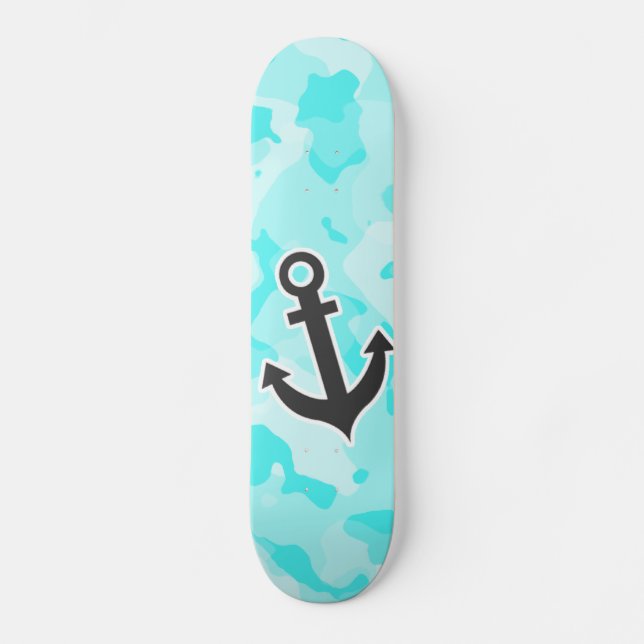 Skateboard Ancre sur Celeste Camo ; Camouflage (Recto)