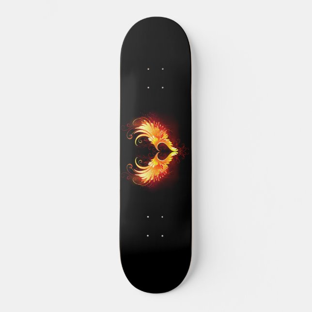 Skateboard Angel Fire Heart with Wings (Recto)