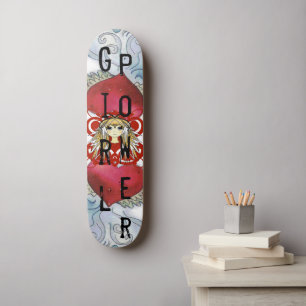 Skateboard Anime Girl Power