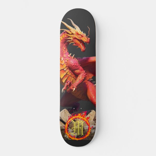 Skateboard *~* AP88 Cercle de feu Élément Dragon Fierce (Recto)