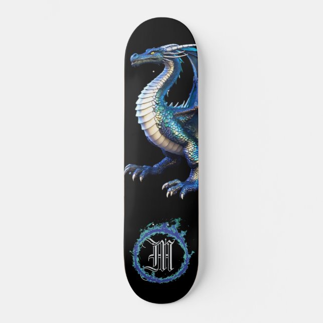 Skateboard *~* AP88 Feu de dragon métallique élémentaire (Recto)