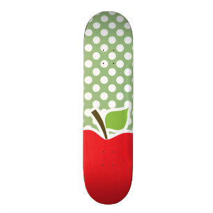 Skateboard Apple sur Laurel Green Pois