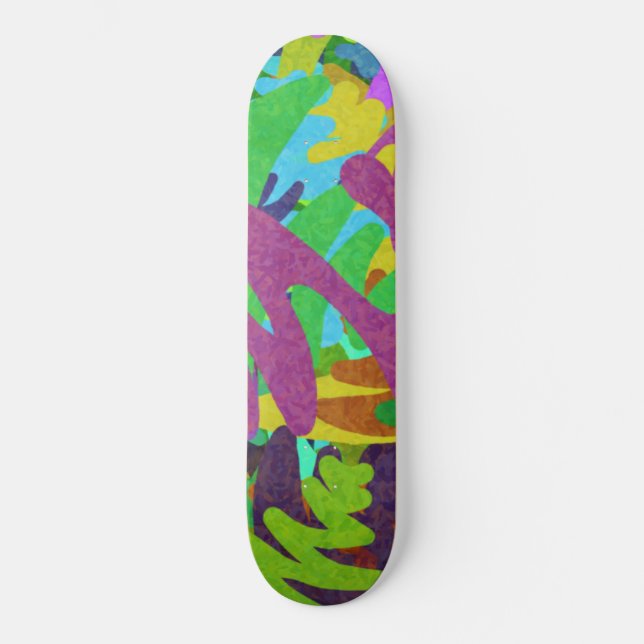 Skateboard Aquarelle abstraite colorée (Recto)