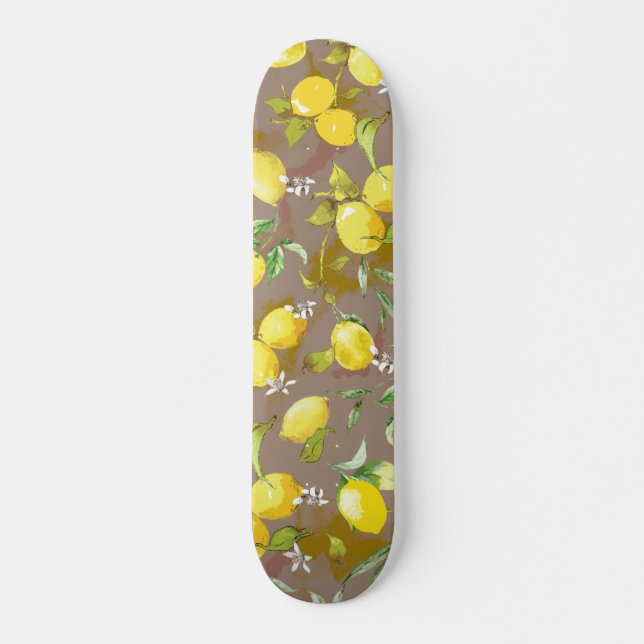 Skateboard Aquarelle citron (Devant)