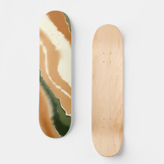 Skateboard Aquarelle naturelle Abstraite