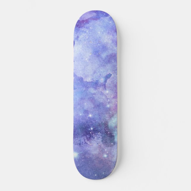Skateboard Aquarelle violette étoile Sky Space Lover Galaxy (Recto)