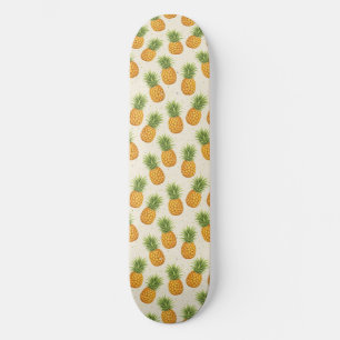 Skateboard Aquarelles Ananas