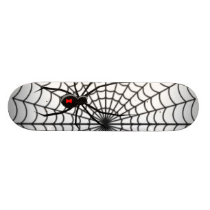 Skateboard araignée arrière de rouge sur le Web