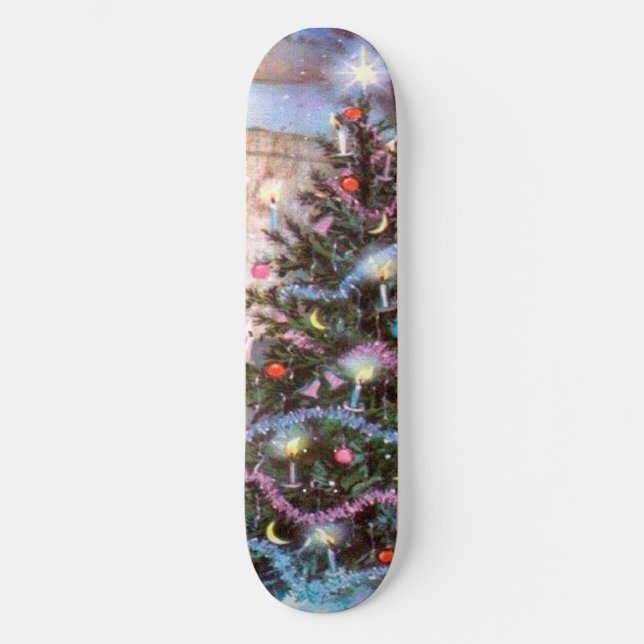 Skateboard Arbre de Noël Vintage (Recto)