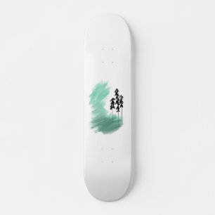 Skateboard Arbre vert scandinave art simple menthe moderne