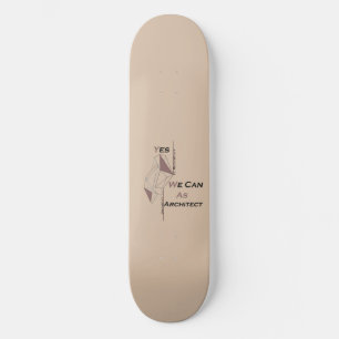 Skateboard architecture, design moderne, art géométrique, noi