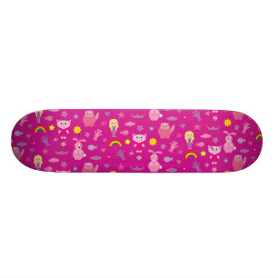 Skateboard Arcs-en-ciel de lapins de chats et substance
