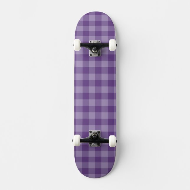 Skateboard Arrière - plan checkered violet (Recto)