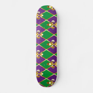 Skateboard Arrière - plan de bijoux Mardi Gras