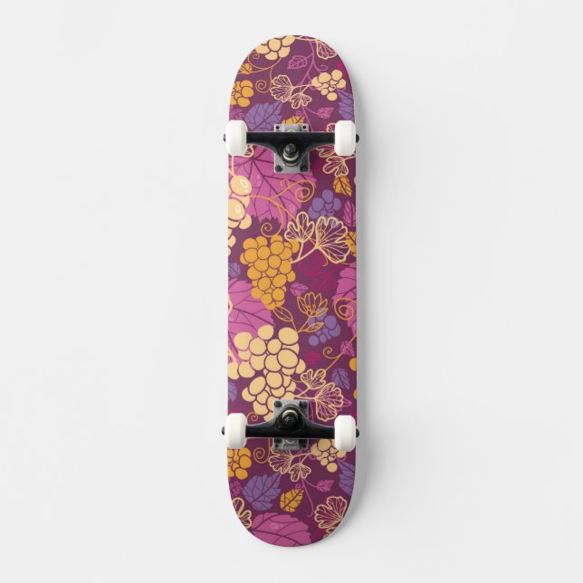 Skateboard Arrière - plan doux de motif de vignes (Recto)