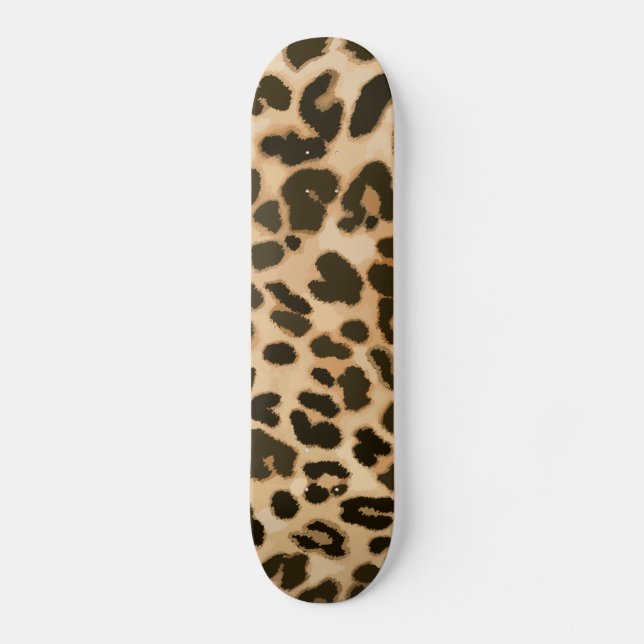 Skateboard Arrière - plan Empreinte de léopard (Recto)