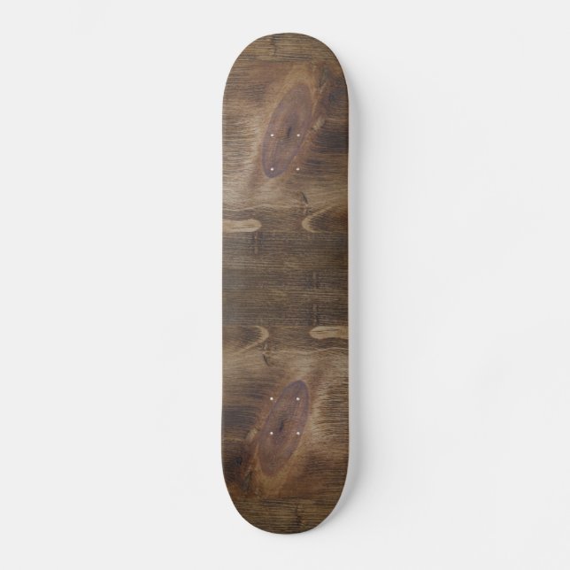 Skateboard Arrière - plan en bois inextricable rustique (Recto)