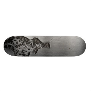 Skateboard Arrière - plan en métal avec des dommages