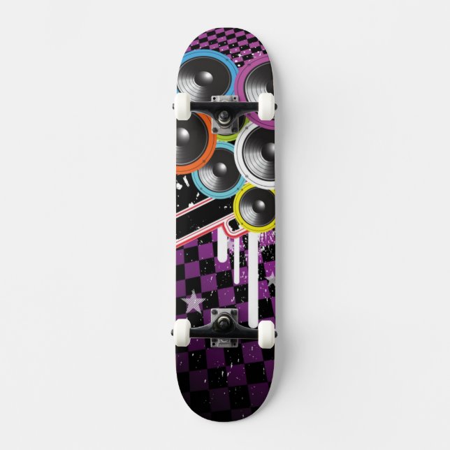 Skateboard Arrière - plan grunge (Recto)
