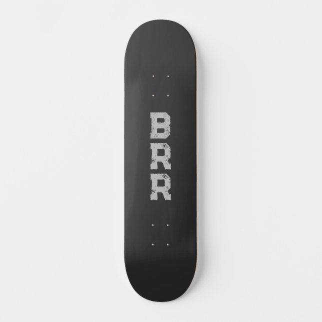 Skateboard ARRIÈRE - PLAN noir du logo GRR (Recto)